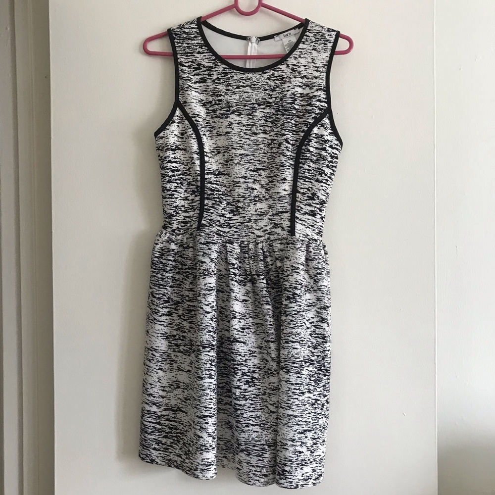 Bar III b&w marled skater dress